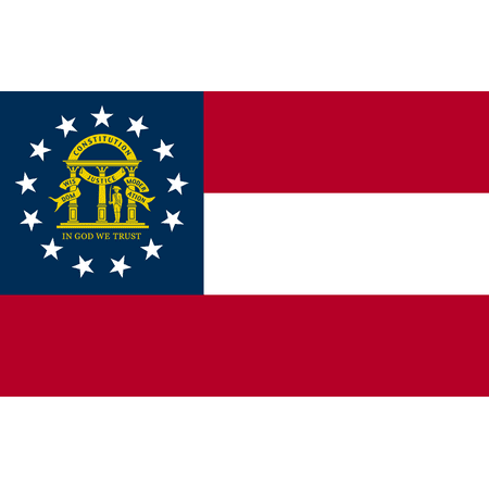 - 3x5 Foot Georgia State Polyester Flag - Vivid Color and UV Fade Resistant - Canvas Header and Double Stitched - State of Georgia GA Flags with Brass Grommets 3 X 5 Ft
