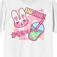 thumbnail image 2 of Bobadorable Kawaii Bunny Drinking Boba Tea Unisex Adult White Graphic Tee - 6XL, 2 of 4