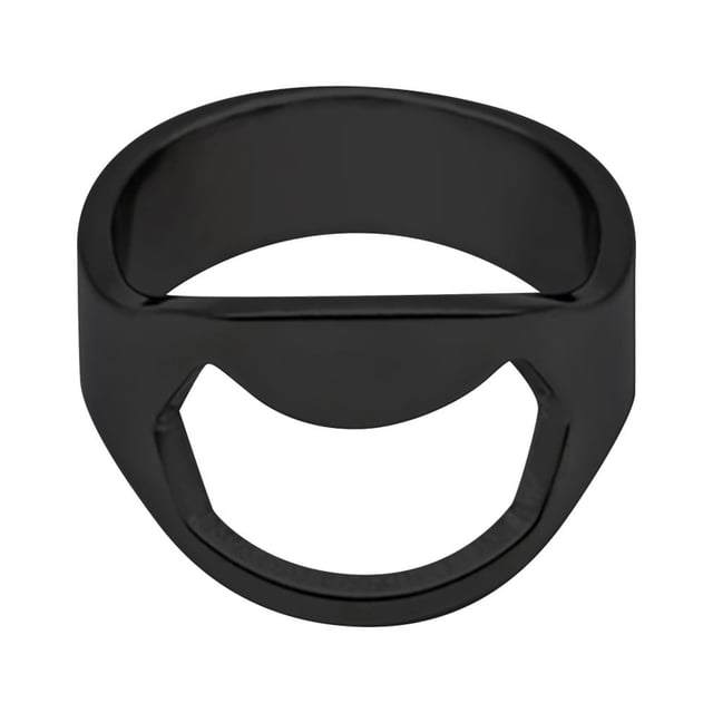 ¡Liquidación TEVEQ! Abridor de botellas de acero inoxidable con anillo para el pulgar. Herramienta para abrir botellas. Abridor de botellas con anillo.