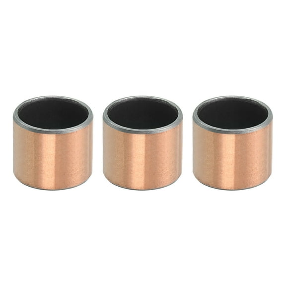 Uxcell 3 Pcs Sleeve Bearing 1/2" Bore x 19/32" OD x 1/2" Length Plain Bearings Wrapped Oilless Bushings Self-Lubricating Bushings for Sliding Parts of Machinery