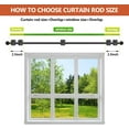 thumbnail image 6 of Curtain Rods No Drilling for Windows 48 to 96 Inch, 5/8 Inch Diameter Drapey Pole with No Drill Curtain Rod Brackets, Renter Friendly Cortineros Para Ventanas (Black), 6 of 8