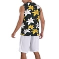 thumbnail image 2 of Naloa Lilies Flowers Basketball Jersey Reversible Men's Mesh Athletic Sports Shirts Training Practice S-4XLX-Large, 2 of 6