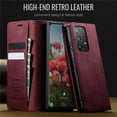 thumbnail image 6 of CaseMe Calf Leather Lining Microfibre Wallet Case for Samsung Galaxy A33 6.5-inch with RFID Blocking,Magnetic Closure,Card Slots,Cash Slot,Kickstand,Shockproof Flip Folio Protective Phone Case,Red, 6 of 10