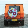 thumbnail image 6 of Goofa Donuts Pattern Universal Tire Cover for Jeep, SUV, Truck, and Trailer – Waterproof, UV-Resistant,Easy to Install, Fits 14"-17" Tires-14 inch, 6 of 6