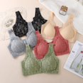 thumbnail image 2 of Ropa interior para mamá, sujetador con hebilla frontal estilo chaleco de belleza inalámbrico para mujeres de mediana edad y mayores, de seda de hielo sin costuras, 2 of 5