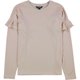 thumbnail image 1 of Ralph Lauren Blusa de manga con volantes para mujer, rosa, mediana Ralph Lauren Pull-over, 1 of 1