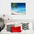 thumbnail image 4 of GOSMITH  Canvas Wall Art Summer Ocean Waves Coconut Trees on Sands Beach Seascape Painting Sea Nature Pictures for Living Room Home Office Wall Decor Artwork, 4 of 4