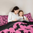 thumbnail image 4 of jejeloiu Spooky Bats Twin Bedding Sets 7-Piece,Halloween Theme Bedding Comforter Set,Pink Black Sheet Sets For Girls,Lightweight Room Decor Reversible, 4 of 8