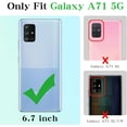 thumbnail image 2 of Fyxkocm for Samsung A71 5G Case with Butterfly Stand Compatible with Magsafe, Women Girls Bling Luxury Glitter Clear Phone Case Shockproof Protective Cover for Galaxy A71 5G, Purple, 2 of 9