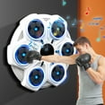 thumbnail image 5 of Music Boxing Machine for Kids and Adults,Bluetooth Wall Mounted Punching Pad,Rhythm Lights&Two-Player Battle Home Gym Equipment,Sport Toys Gifts for Men Boy Girl Teen 6,7,8,9,10+ Year Old (White), 5 of 6