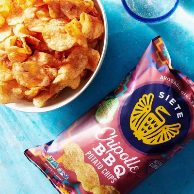 Siete Chipotle BBQ Kettle Cooked Potato Chips 5.5oz (Pack of 4)