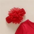 thumbnail image 4 of WIBACKER Newborn Baby Girls Flowers Dress Sets Infant Tutu Dresses Party Outfits + Headband + Shoes Gift, 4 of 12