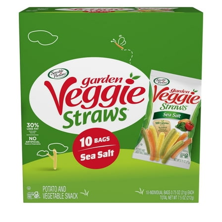 Sensible Portions Garden Veggie Straws, Sea Salt, 0.75 oz (10 Count)