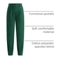 thumbnail image 4 of Pantalones PRETTYGARDEN 2025 de tiro alto tobilleros verde oscuro talla S, 4 of 9