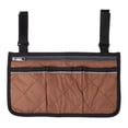 thumbnail image 3 of EeaseCA 1pc Wheelchair Side Storage Bag Storage Pouch Seat Side Container Organizer Multi-pockets Side Pouch for Wheelchair Use (Coffee), 3 of 8