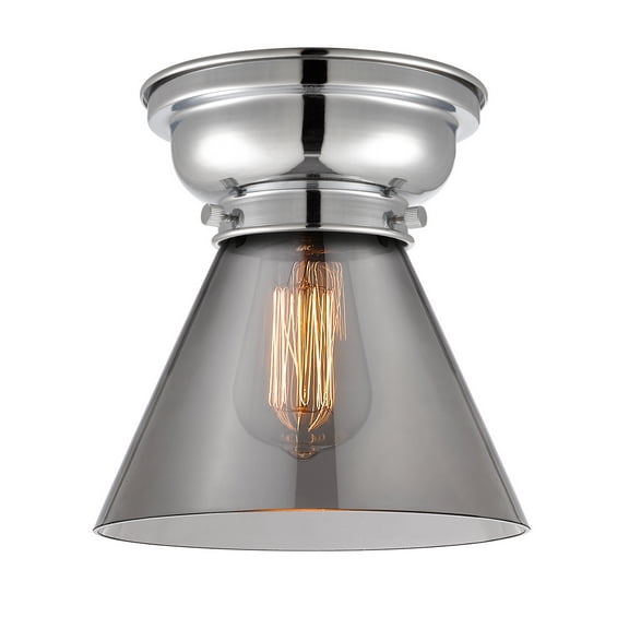 Innovations 623-1F-PC-G43-LED Large Cone 1 Light 8 inch Flush Mount, Polished Chrome