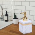 thumbnail image 1 of Ruiboury Resin Soap Dispenser Reusable for Tabletop Kitchen Shower Shampoo Bathroom White 250ml 1Set, 1 of 6