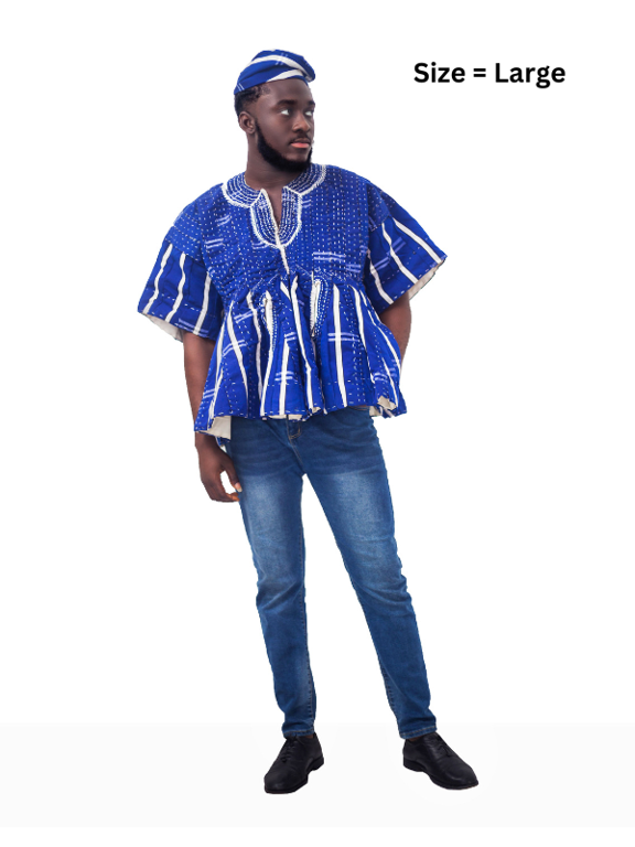 African Wear For Men, short sleeves for men, Smock Top Short Sleeves