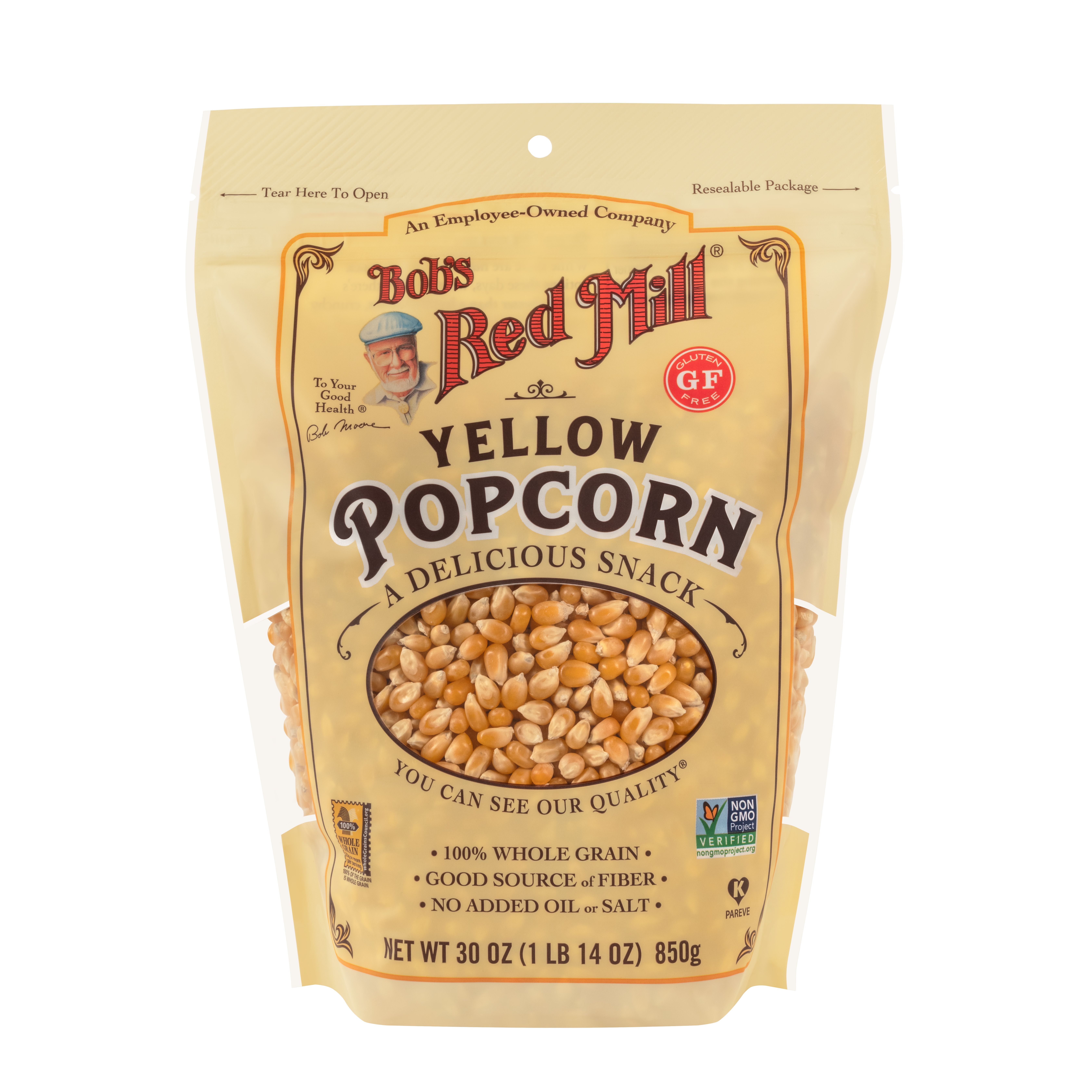 Bob's Red Mill Gluten Free, Whole Yellow Popcorn, 30 oz