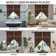 thumbnail image 3 of Rustic Botanical Swag Curtains for Kitchen/Bedroom/Living Room, Japanese Herb on Brown Simple Art Scalloped Curtains 63 Inch Long, Rod Pocket Window Swag Topper Curtains Valances 2 Panels Set 36"x63", 3 of 8