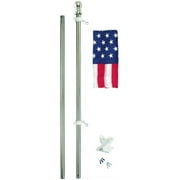 Valley Forge Flag All-American Series 3 x 5 Foot Nylon US American Flag Kit with 6-Foot Powder-Coated Steel Pole and Bracket - SSTINT-AM6