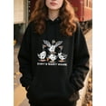 thumbnail image 2 of Halloween Goose Halloween Funny Graphic Hoodie for Women and Men, Unisex Cozy Pullover Sweatshirt, Cute Farm Animal Goose Costume Top, Fall Party Outfit, 2 of 5