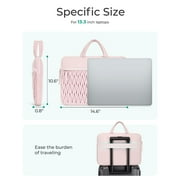 BAGSMART 14 Inch Laptop Case, Puffy Laptop Bag Sleeve for MacBook Air, Shockproof Laptop Cover MacBook Case Compatible for Dell HP Lenovo Asus Acer, Pink