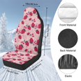 thumbnail image 7 of Uorisanigo Car Seat Cover Set of 2, Breathable Flurry Pink Strawberry High Back Bucket Car Seat Cover for Front Seats, Bucket Seats Cushion for Women Men, Cars Interior Set, 7 of 7