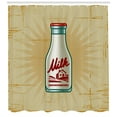thumbnail image 3 of Ambesonne Farmhouse Shower Curtain, Retro Milk Bottle, 69"Wx75"L, Multicolor, 3 of 3