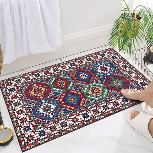 Granjero Gordo Alfombrilla de baño antideslizante de felpa mullida, accesorio de baño decorativo de 15 x 23 pulgadas (K)