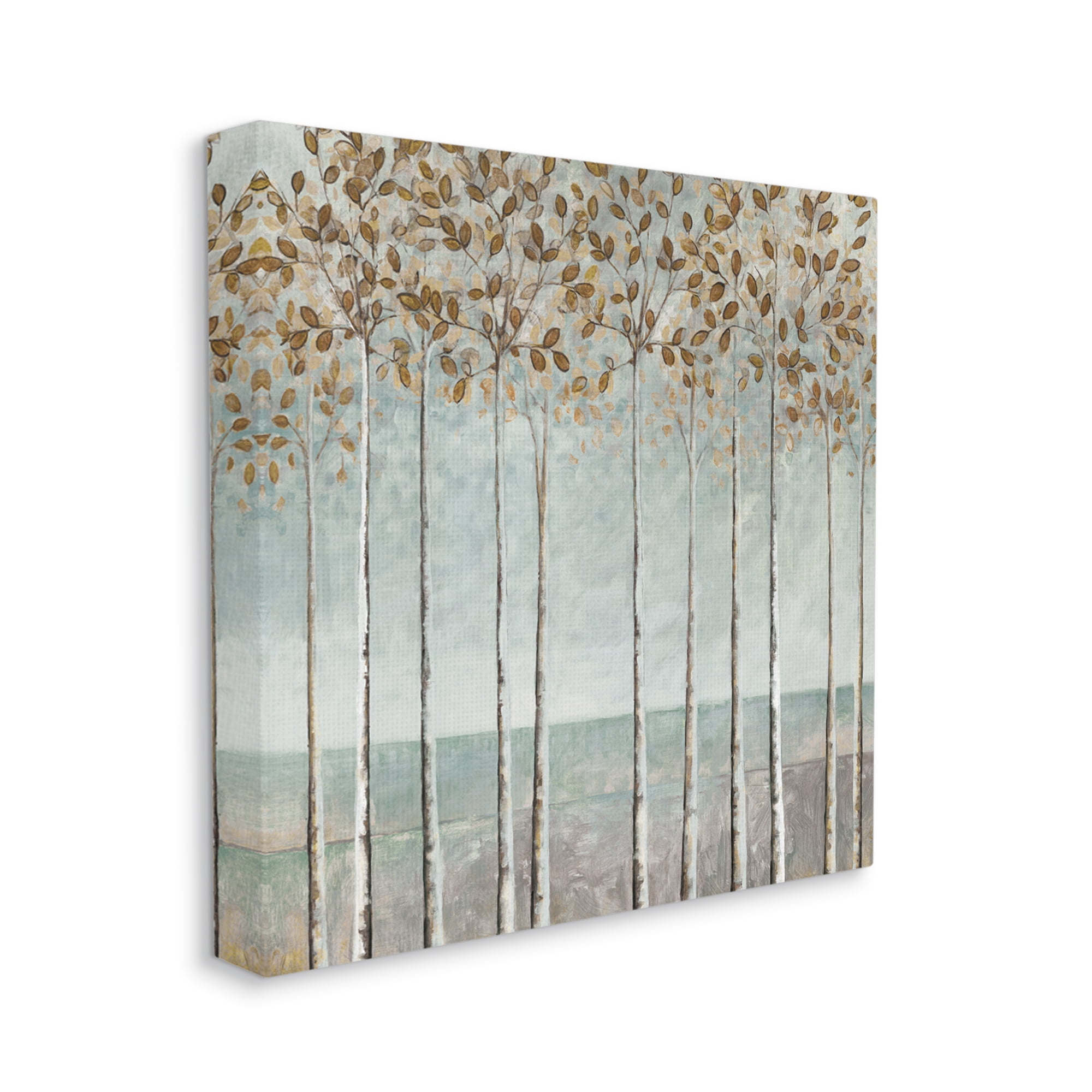 Stupell Industries Tall Birch Tree Trunks Blossoming Fall Leaves Painting Gallery Wrapped Canvas Print Wall Art, Design by Cloverfield & Co.
