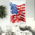 thumbnail image 3 of American Tapestry, Flag of America Watercolor Splash National Independence Symbol Abstract Art, Wall Hanging for Bedroom Living Room Dorm Decor, 60W X 80L Inches, Red Blue White, by Ambesonne, 3 of 5