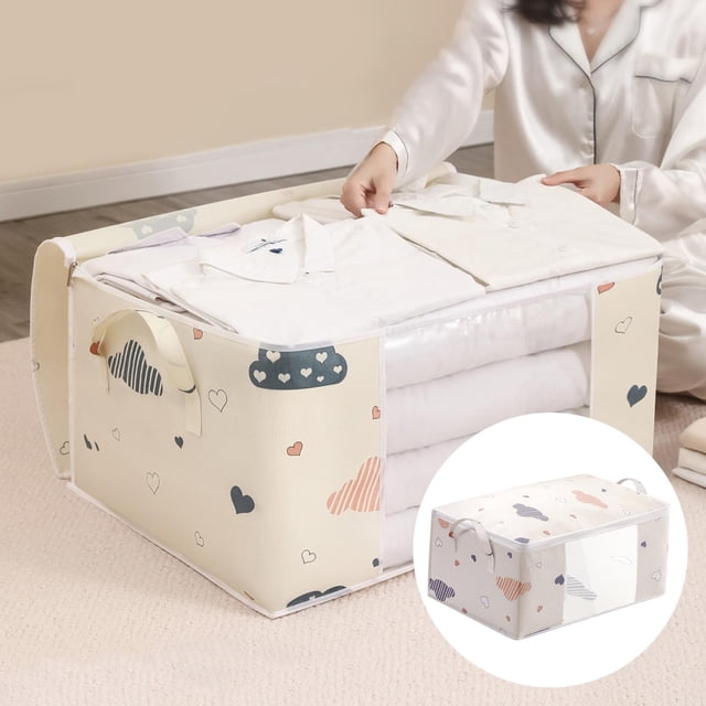 Bolsas de almacenamiento de edredón perfecl Organizador debajo de la cama con cremallera de doble capa