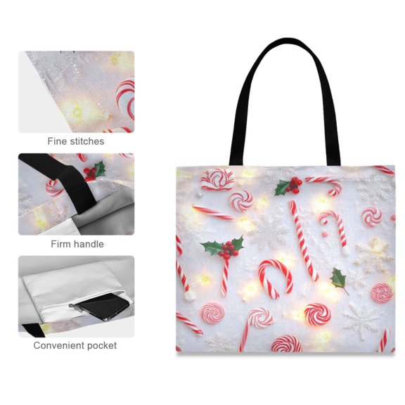 Canvas Tote Bag for Women Girls Design Print Holiday Treats Delight Tote