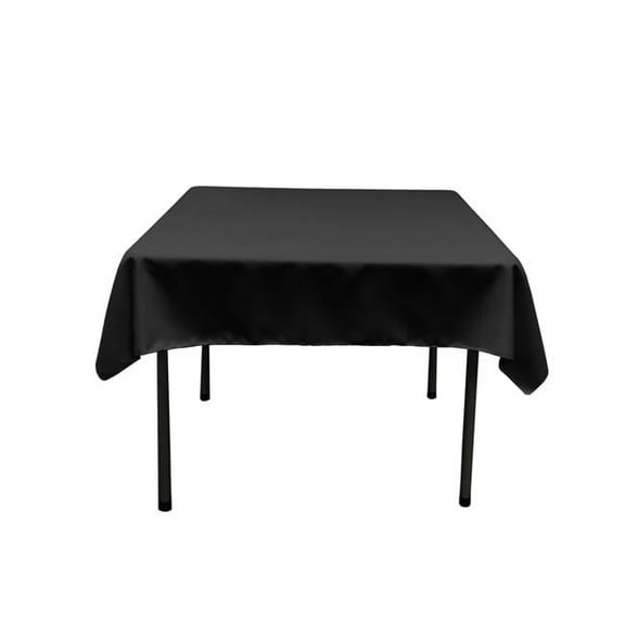 TCpop58x58-BlackP24 Polyester Poplin Square Tablecloth, Black - 58 x 58 in.