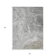 thumbnail image 3 of 3' X 5' Silver Gray And Taupe Abstract Washable Indoor Outdoor Area Rug, 3 of 5