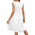 thumbnail image 2 of Women Summer Dresses Sleeveless Casual Loose Swing Button Down Midi Dress with Pockets, 2 of 5