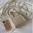 thumbnail image 7 of Kukuzhu Women's Straw Crossbody Bag Woven Shoulder Hobo Bay Leather Handbag Ethnic Style Purse Small Totes, 7 of 7