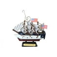 thumbnail image 2 of Hampton Nautical en Bois Constitution USS Grand Modèle Navire Ornement de Noël, 4", 2 of 2