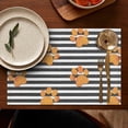 thumbnail image 5 of Paw Print Sonstripes Summer Placemats Table Placemats Set Of 4-Linen Kitchen Washable Placemats Table Mats 12x18 Inch Non-Slip Heat Resistant, 5 of 6