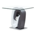 thumbnail image 2 of Global Furniture USA Gray and White Glass Top End Table with Metal Platform, 2 of 5