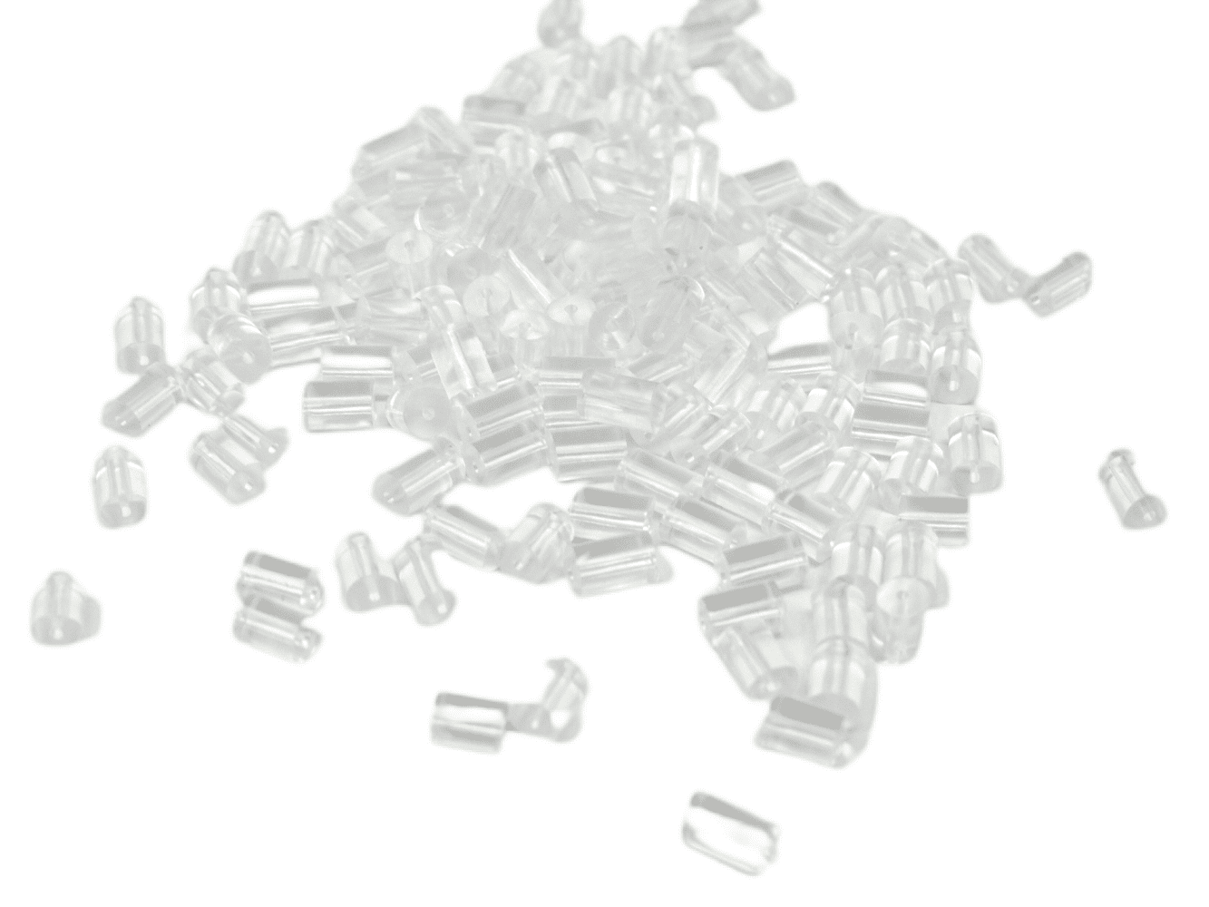 Clear Cylindrical Gel Earring Back Plugs, 144 Piece