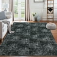 thumbnail image 2 of Garvee 10x13 Area Rug Modern Plaid Checkered Rug, Washable Rugs Soft Neutral Indoor Carpet Solid Rug Non Slip Low Pile Rug for Living Room Bedroom Dining Room Office, Gray, 2 of 9
