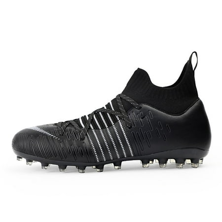 

Men High Top Sock Soccer Shoes Long Spike FG/TF Football Boots Anti-Slip Outdoor Training Ankle Cleats Soccer Sneakers