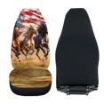 thumbnail image 6 of POLERO Vehicle Seat Covers Interior Decor, Breathable Front Seat Cover Auto Comfy, Galloping Horses on US Flag, 6 of 13