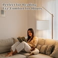 thumbnail image 6 of Mid-Century Arc Floor Lamp (68") - Dimmable Adjustable Corner Lamp with White Fabric Shade & Foot Switch for Home Office, 6 of 8