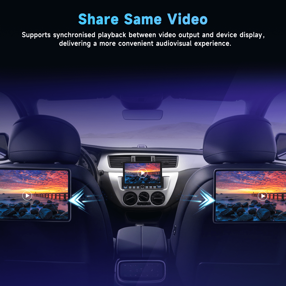 Podofo 7’’ Single Din Car Stereo with wireless CarPlay/Android Auto,Mirror Link, Rear View Camera USB&Type-C FM SWC BT EQ MIC