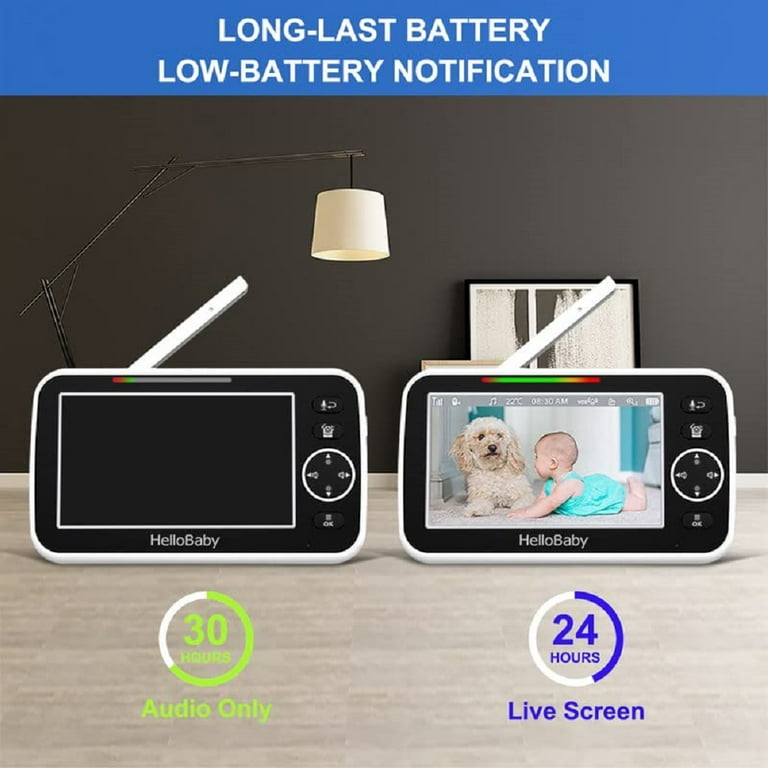 HelloBaby Baby Monitor HB6588 with Remote Pan Tilt Zoom Camera HelloBaby Video Baby Monitor 5