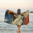 thumbnail image 6 of Orinice Bald Eagle Flag Sky Quick Dry Bath Towel 27.5x55in Ultra-Fine Fiber Beach Towel Tropical Print Blanket 55x27.5in, 6 of 7