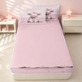 thumbnail image 4 of Erosebridal Cute Cow Zipper Queen Comforter Set with Fitted Sheet and 2 Pillowcases for Girls, Kawaii Pink Love Hearts Print Zipper Bedding Set, Pink Reversible, 4 of 7